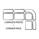 Pompidou 40" Modular Corner Piece