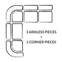 Pompidou 40" Modular Armless Piece
