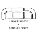 Pompidou 120" Modular Three-Piece Sectional