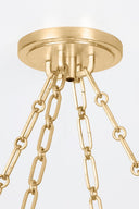 Gold Leaf Quebec Chandelier 30.75" by Hudson Valley, view 5