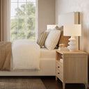Bristol Park 30" Whitewashed Oak Wood 2-Drawer Nightstand