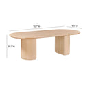 Marlow 102" Wood Oval Dining Table