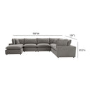 Cali 7-Piece Performance Fabric Modular Large Chaise Sectional