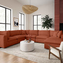 Cali 7-Piece Performance Fabric Modular Large Chaise Sectional