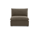 Cali Chocolate Brown Performance Velvet Armless Chair