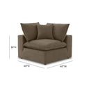 Cali Chocolate Brown Performance Velvet Corner Chair