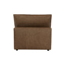 Cali Brown Leather Modular Armless Chair