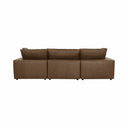 Cali 4-Piece Brown Leather Modular Sectional