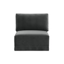 Willow Performance Velvet Modular Armless Chair