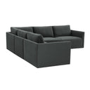 Willow 5-Piece Performance Velvet Modular L Sectional