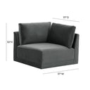 Willow Performance Velvet Modular Corner Chair