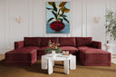 Willow 6-Piece Performance Velvet Modular U Sectional