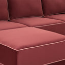 Willow 5-Piece Performance Velvet Modular Left Facing Sectional