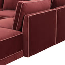 Willow 5-Piece Performance Velvet Modular Right Facing Sectional