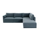 Willow 5-Piece Performance Velvet Modular Right Facing Sectional