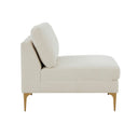 Serena Performance Velvet Modular Armless Chair