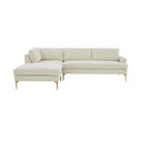 Serena 3-Piece Performance Velvet Chaise Sectional
