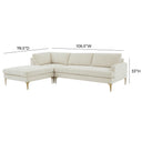 Serena 3-Piece Performance Velvet Chaise Sectional