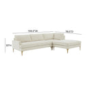 Serena 3-Piece Performance Velvet Chaise Sectional