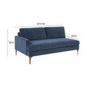 Serena 68" Performance Velvet Modular Loveseat