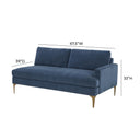 Serena 68" Performance Velvet Modular Loveseat