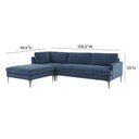 Serena 3-Piece Performance Velvet Chaise Sectional