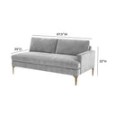 Serena 68" Performance Velvet Modular Loveseat