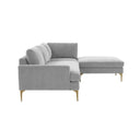 Serena 3-Piece Performance Velvet Chaise Sectional