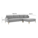 Serena 3-Piece Performance Velvet Chaise Sectional