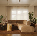 Zenith Latte Brown Performance Velvet Ottoman