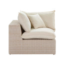 Cali Natural Wicker Outdoor Corner Chair
