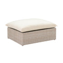 Cali 39" Natural Wicker Outdoor Ottoman / Coffee Table