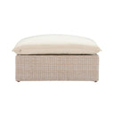 Cali 39" Natural Wicker Outdoor Ottoman / Coffee Table