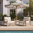 Palata Cream Performance Fabric Outdoor Accent Chair