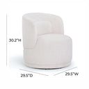 Massa Textured Performance Fabric Swivel Accent Chair
