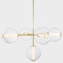 Aged Brass Richford Chandelier 48" by Hudson Valley, view 4