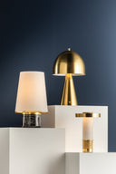 Aged Brass Central Valley Rechargeable Table Lamp 8.25" by Hudson Valley, view 8