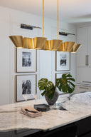 Vintage Gold Leaf Reeve Linear 15.5" by Hudson Valley, view 4