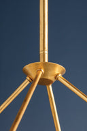 Vintage Gold Leaf Reeve Chandelier 37.5" by Hudson Valley, view 3