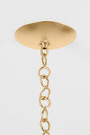 Gold Leaf Reina Pendant 14" by Hudson Valley, view 2