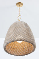 Gold Leaf Reina Pendant 14" by Hudson Valley, view 3