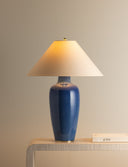 Ceramic Brushed Indigo Rhinelander Table Lamp 22" by Hudson Valley, view 2
