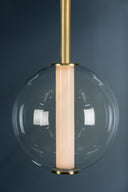 Aged Brass Richford Chandelier 48" by Hudson Valley, view 6