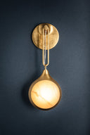 Vintage Gold Leaf Riviere Wall Sconce 6" by Corbett Lighting, view 6