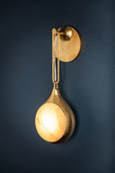 Vintage Gold Leaf Riviere Wall Sconce 6" by Corbett Lighting, view 3