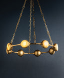 Vintage Gold Leaf Riviere Chandelier 40" by Corbett Lighting, view 6