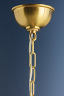 Aged Brass Roundout Chandelier 26" by Hudson Valley, view 7