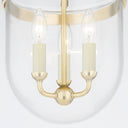 Aged Brass Rousham Semi Flush 12.75" by Hudson Valley, view 2