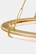 Aged Brass Sennett Chandelier 42" by Hudson Valley, view 2