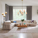 Pompidou 160” Modular Six-Piece Sectional with Ottoman